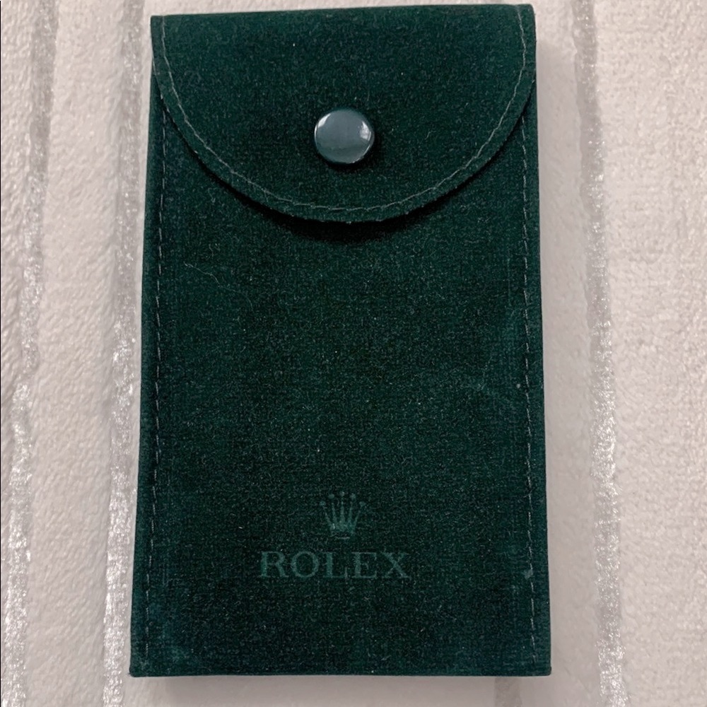 Rolex Green Velvet Pouch